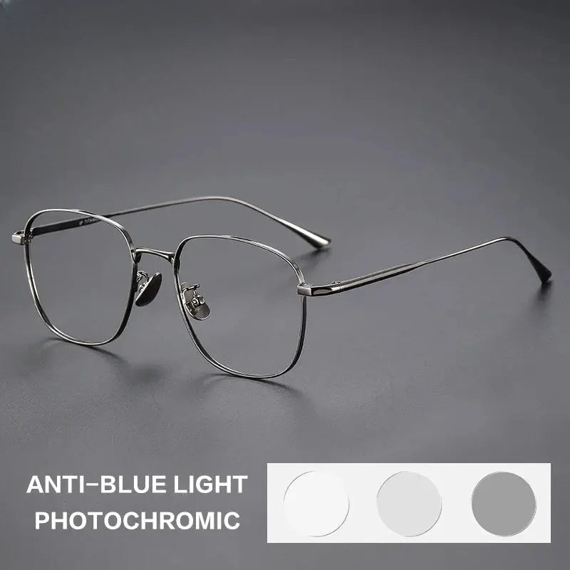 Unisex Polygon Full Rim Titanium Reading Glasses 531845 — view 9 | Rx Spectacle