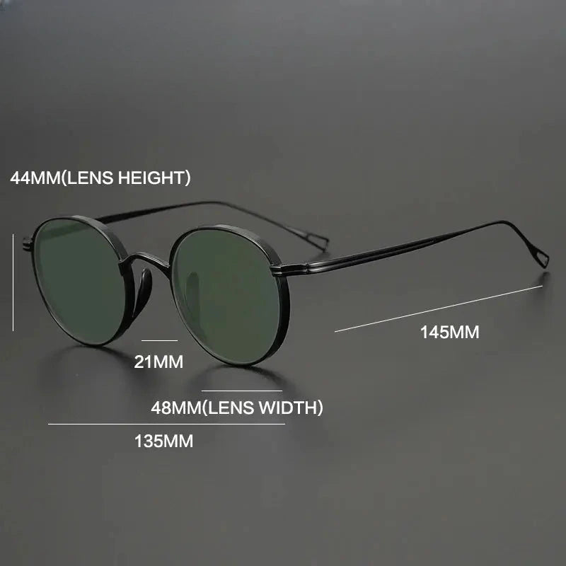 Unisex Oval Full Rim Titanium Prescription Glasses 131524 — view 5 | Rx Spectacle