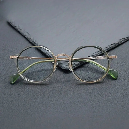 Women's Round Full Rim Titanium Prescription Glasses 926007 — view 1 | Rx Spectacle