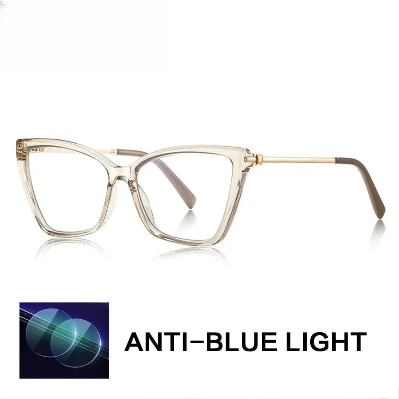 Women's Cat Eye Full Rim Titanium Reading Glasses Gx2234 — view 6 | Rx Spectacle