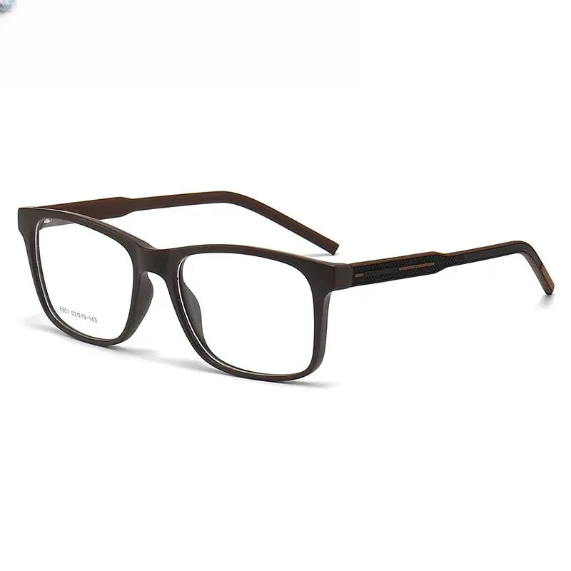 Men's Square Full Rim Titanium Prescription Glasses 616801 — view 9 | Rx Spectacle