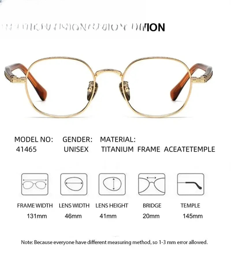 Women's Square Full Rim Titanium Prescription Glasses 641465 — view 2 | Rx Spectacle