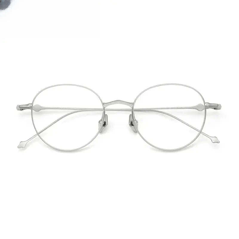 Women's Round Full Rim Titanium Prescription Glasses — view 2 | Rx Spectacle