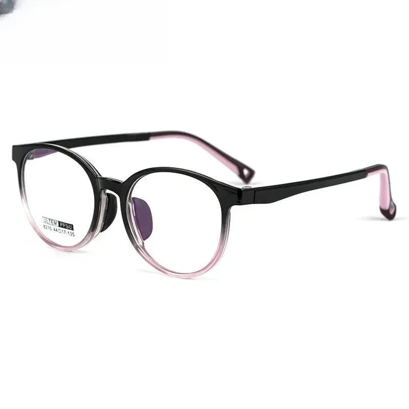 Unisex Round Full Rim Titanium Prescription Glasses 8210 — view 9 | Rx Spectacle