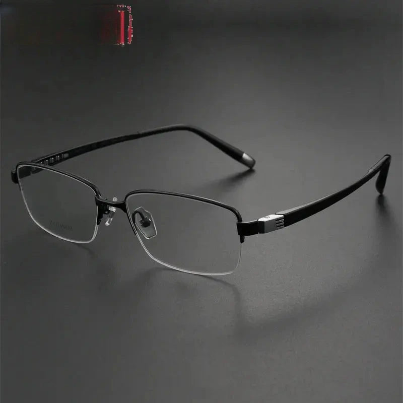 Women's Polygon Semi-Rimless Titanium Prescription Glasses 627040 — view 4 | Rx Spectacle