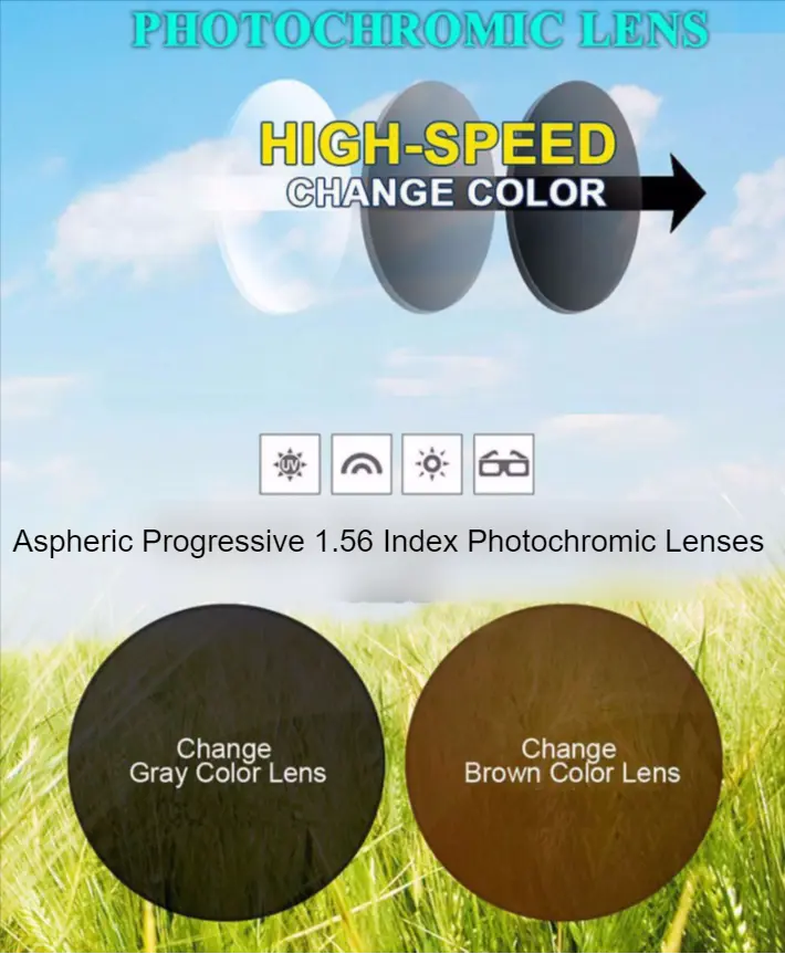 1.56 Index Progressive Photochromic Aspheric Free Form Lenses — view 2 | Rx Spectacle
