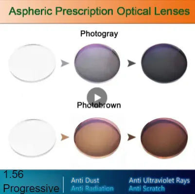 1.56 Index Progressive Photochromic Aspheric Free Form Lenses — view 1 | Rx Spectacle