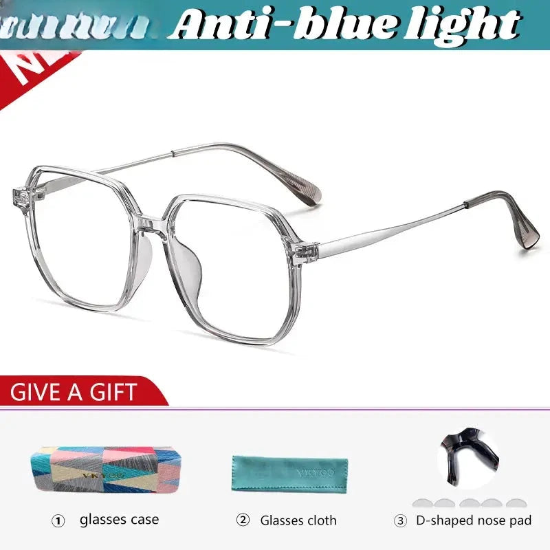 Men's Square Full Rim Titanium Reading Glasses 638003 — view 4 | Rx Spectacle