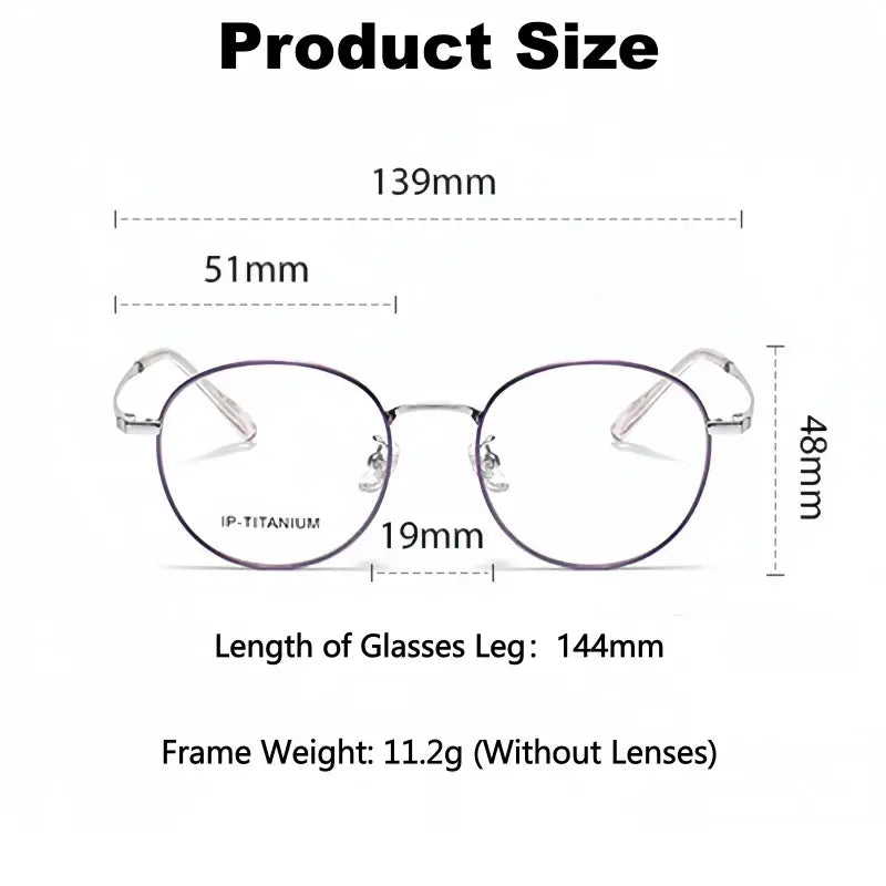 Women's Oval Full Rim Titanium Prescription Glasses 398570 — view 2 | Rx Spectacle