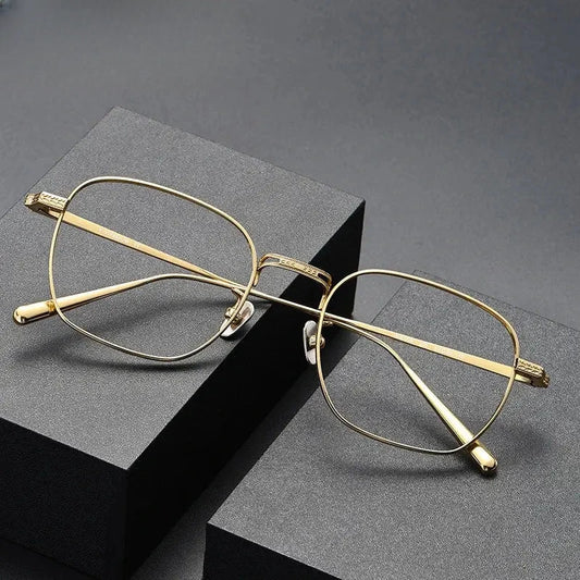 Unisex Polygon Full Rim Titanium Prescription Glasses 369015 — view 1 | Rx Spectacle