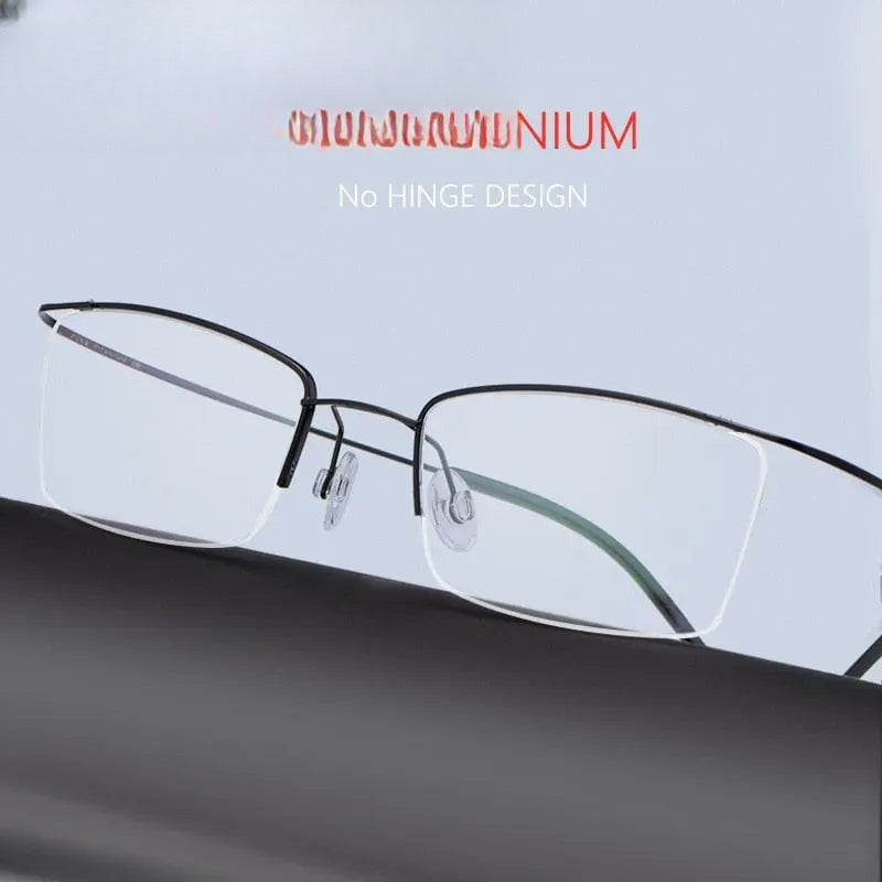 Men's Semi-Rimless Titanium Prescription Glasses 30004 — view 1 | Rx Spectacle