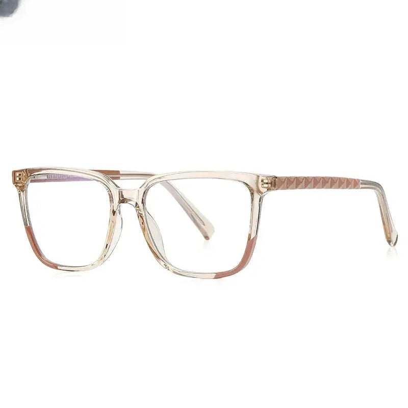 Women's Square Full Rim Plastic Reading Glasses Pfd2135 — view 10 | Rx Spectacle