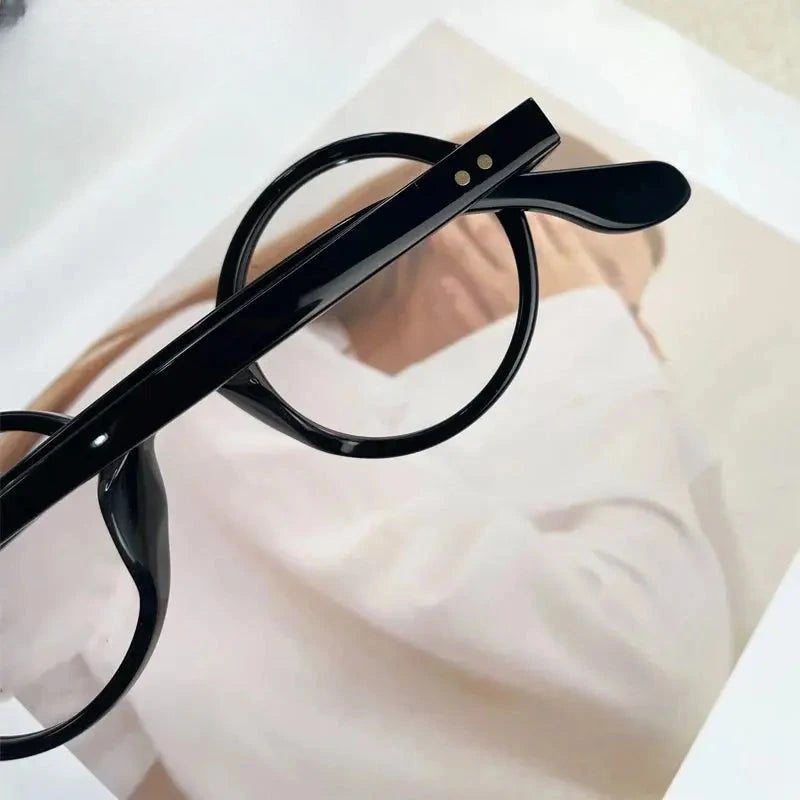 Unisex Round Full Rim Acetate Prescription Glasses 4225e — view 4 | Rx Spectacle
