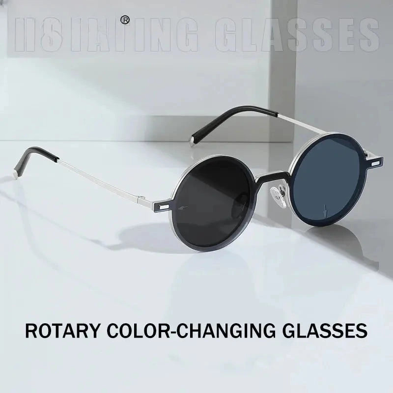 Women's Round Full Rim Stainless Steel Clip-On Reading Glasses 520436 — view 1 | Rx Spectacle
