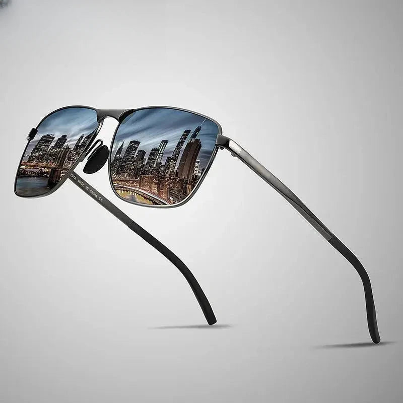 Men's Square Full Rim Stainless Steel Prescription Glasses 2462 — view 1 | Rx Spectacle