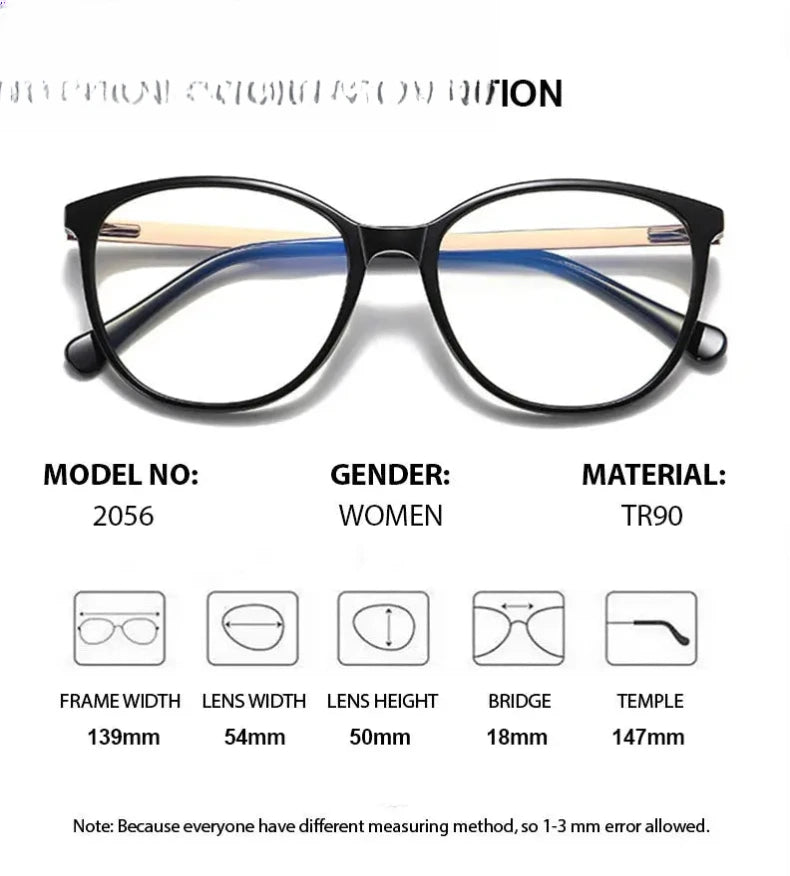 Women's Round Full Rim Titanium Prescription Glasses 205644 — view 3 | Rx Spectacle