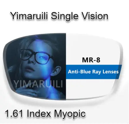 MR-8 Single Vision 1.61 Index Clear Lenses — view 3 | Rx Spectacle