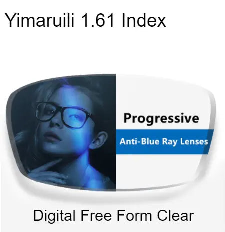 Free Form Progressive Clear Anti Blue Light Lenses — view 3 | Rx Spectacle