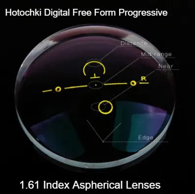 1.61 Progressive Free Form Office Anti Blue Light Clear Lenses — view 3 | Rx Spectacle