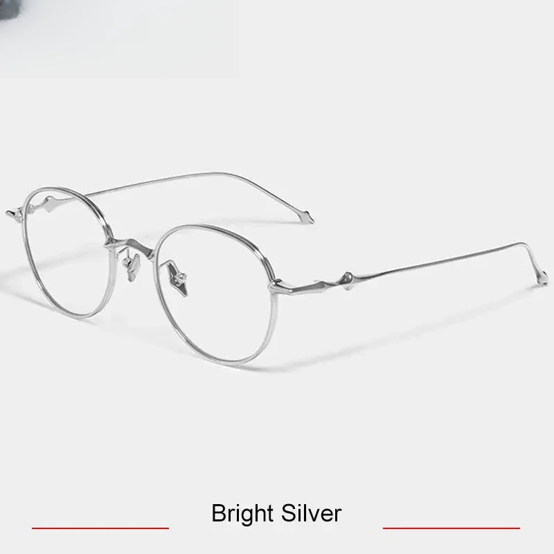 Unisex Square Full Rim Titanium Prescription Glasses 14618 — view 6 | Rx Spectacle