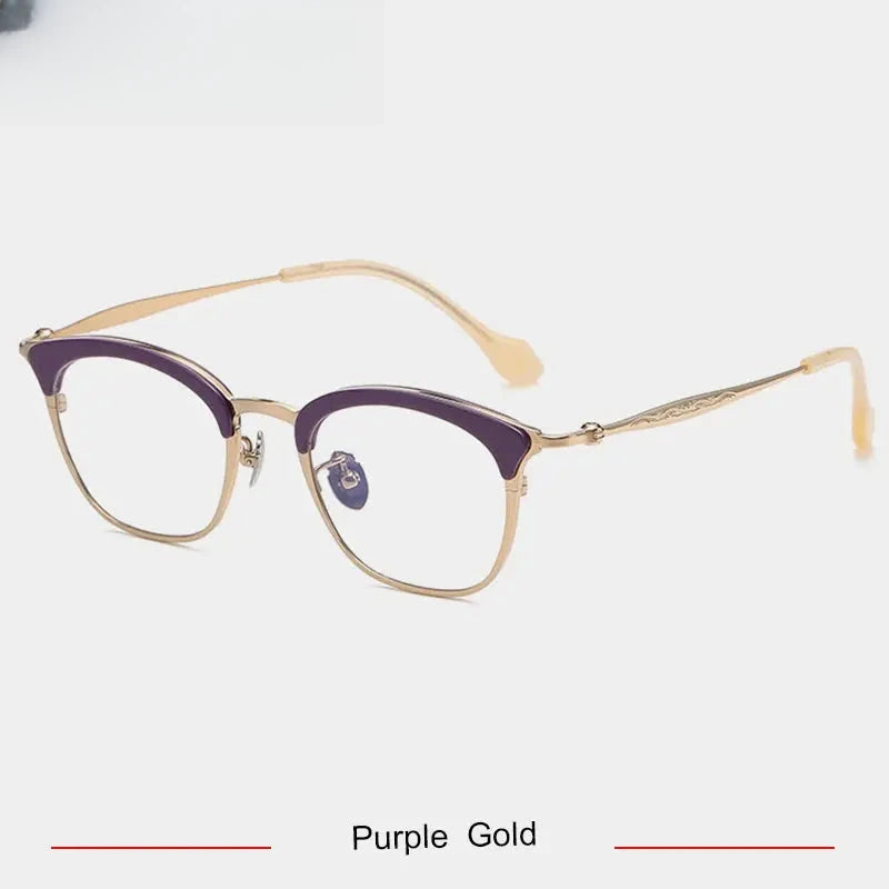 Women's Oval Full Rim Titanium Prescription Glasses — view 4 | Rx Spectacle