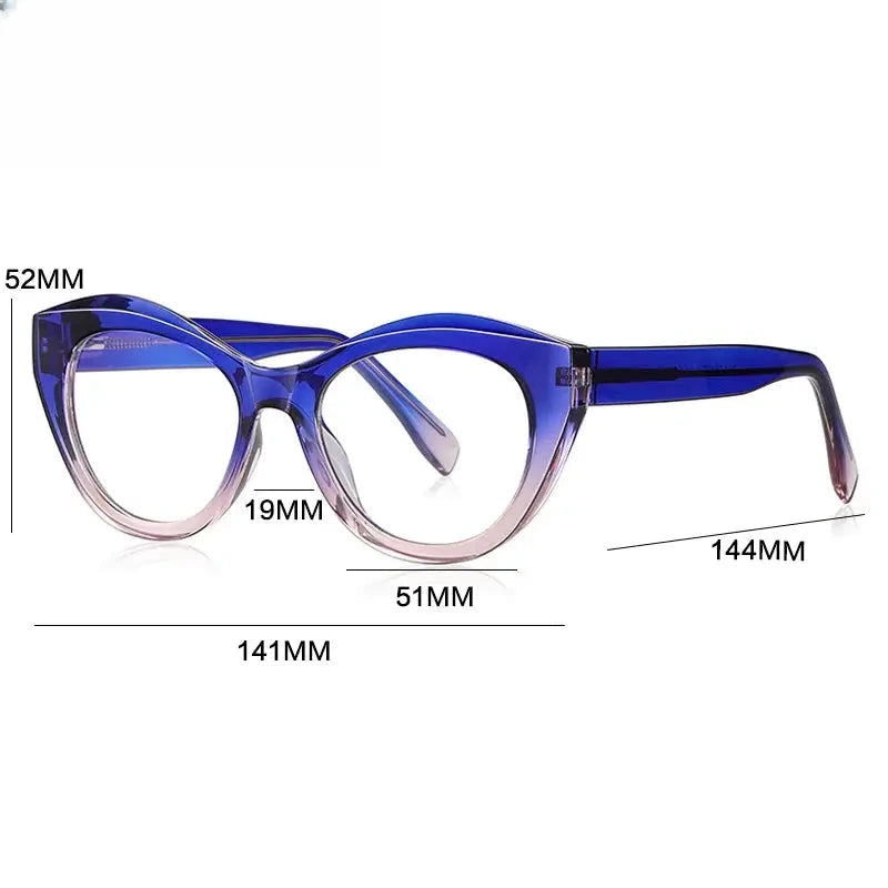 Women's Cat Eye Full Rim Titanium Reading Glasses Gx2168 — view 2 | Rx Spectacle