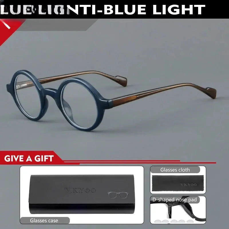 Women's Round Full Rim Acetate Reading Glasses 30129 — view 3 | Rx Spectacle