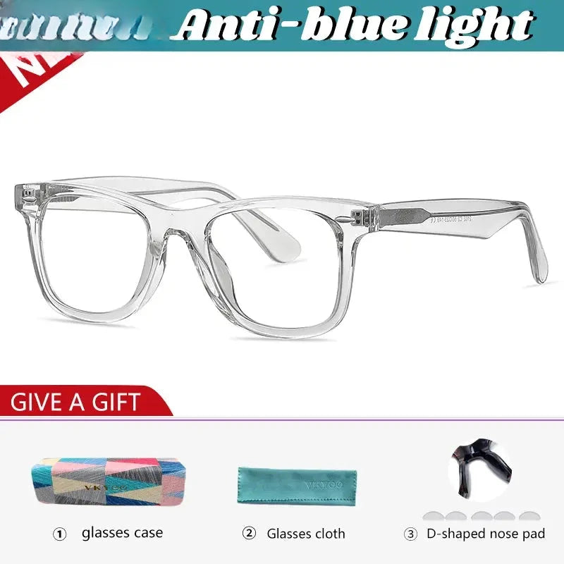 Unisex Square Full Rim Titanium Reading Glasses 21029 — view 5 | Rx Spectacle