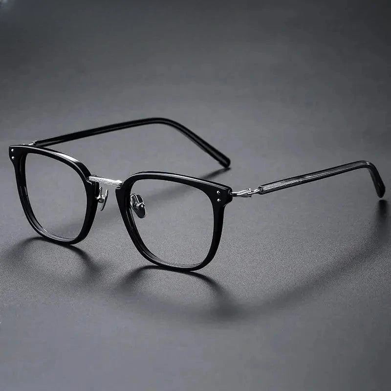Unisex Square Full Rim Titanium Prescription Glasses 82044 — view 5 | Rx Spectacle