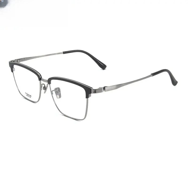 Men's Square Full Rim Titanium Prescription Glasses 881079 — view 3 | Rx Spectacle