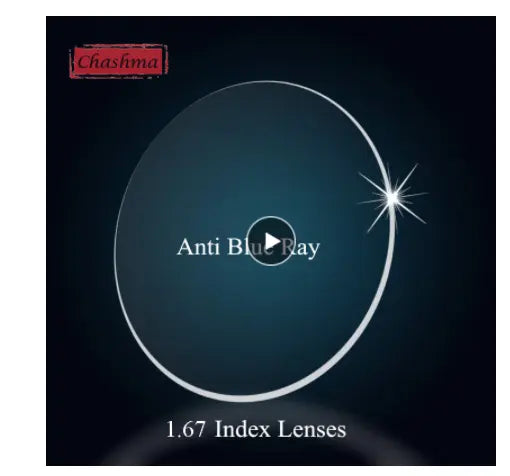 1.67 Index Single Vision Anti Blue Aspheric Lenses — view 1 | Rx Spectacle