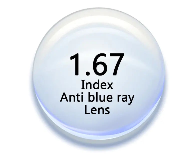 Mr-8 Single Vision Aspheric 1.67 Anti-Blue Ray Blocking Lenses Color Clear — view 1 | Rx Spectacle