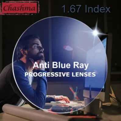 Office Progressive Anti Blue Light Clear Lenses — view 5 | Rx Spectacle