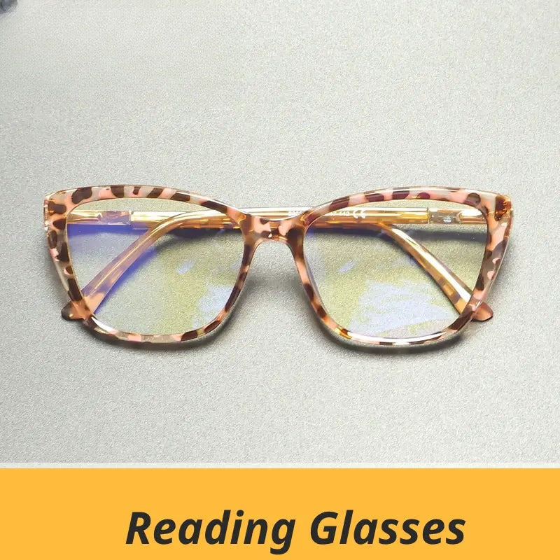 Women's Square Full Rim Titanium Reading Glasses Gxy2233 — view 1 | Rx Spectacle