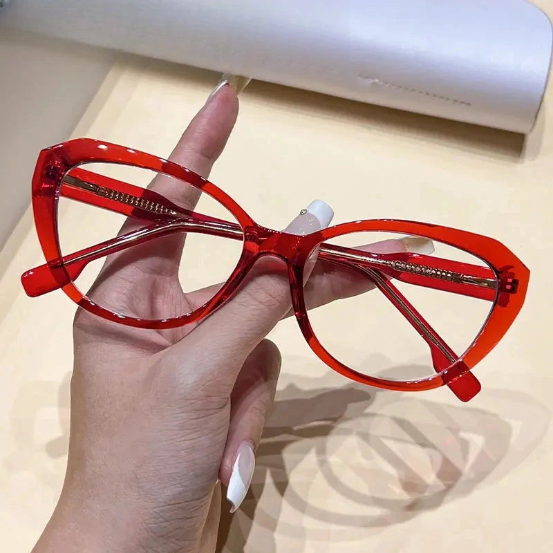 Women's Cat Eye Full Rim Titanium Prescription Glasses 87887 — view 6 | Rx Spectacle