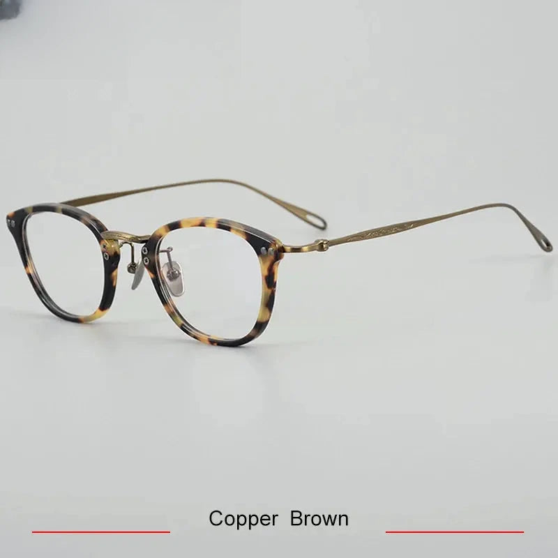 Unisex Oval Full Rim Titanium Prescription Glasses 45955 — view 5 | Rx Spectacle