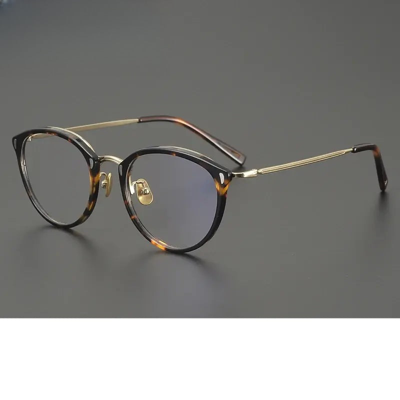 Unisex Oval Full Rim Titanium Prescription Glasses 679452 — view 1 | Rx Spectacle
