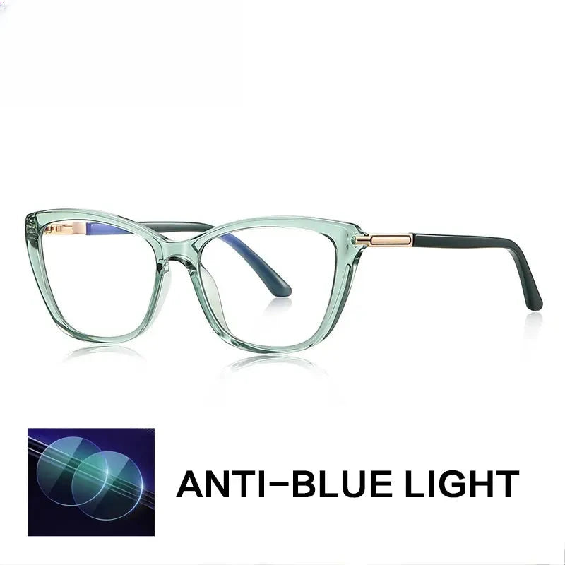 Women's Square Full Rim Titanium Reading Glasses Gxy2233 — view 4 | Rx Spectacle