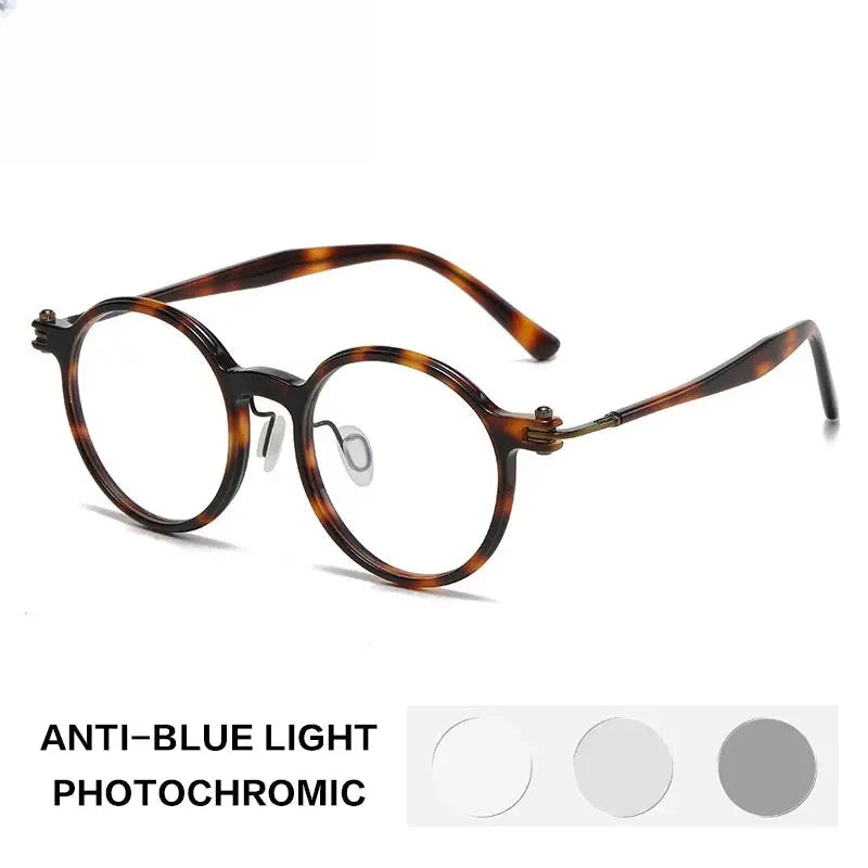Unisex Round Full Rim Acetate Reading Glasses 75886 — view 5 | Rx Spectacle