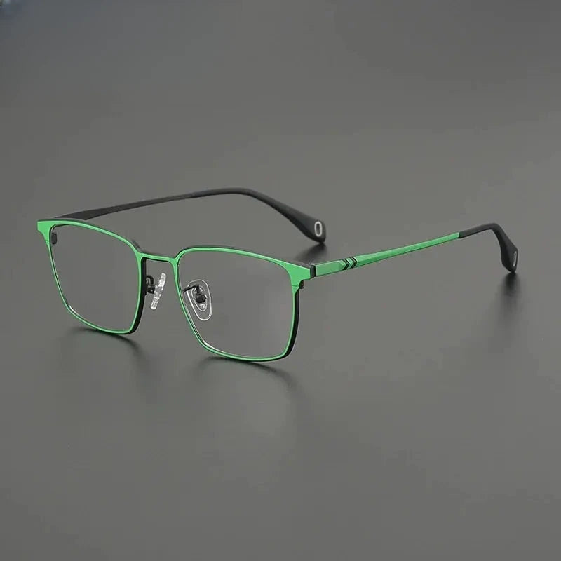 Women's Square Full Rim Titanium Flat Top Prescription Glasses G85856 — view 1 | Rx Spectacle