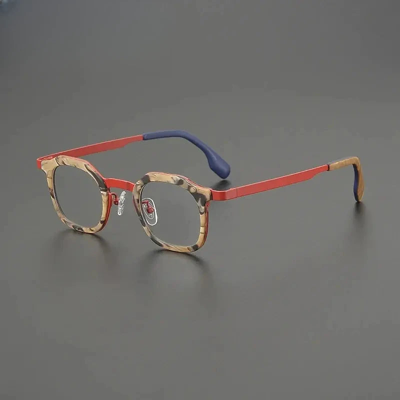 Women's Square Full Rim Titanium Prescription Glasses G85893 — view 4 | Rx Spectacle