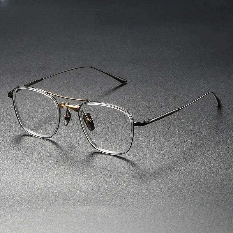 Women's Polygon Full Rim Titanium Prescription Glasses 887142 — view 3 | Rx Spectacle