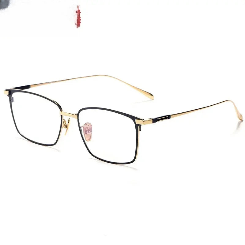 Women's Square Full Rim Titanium Prescription Glasses 18317 — view 4 | Rx Spectacle