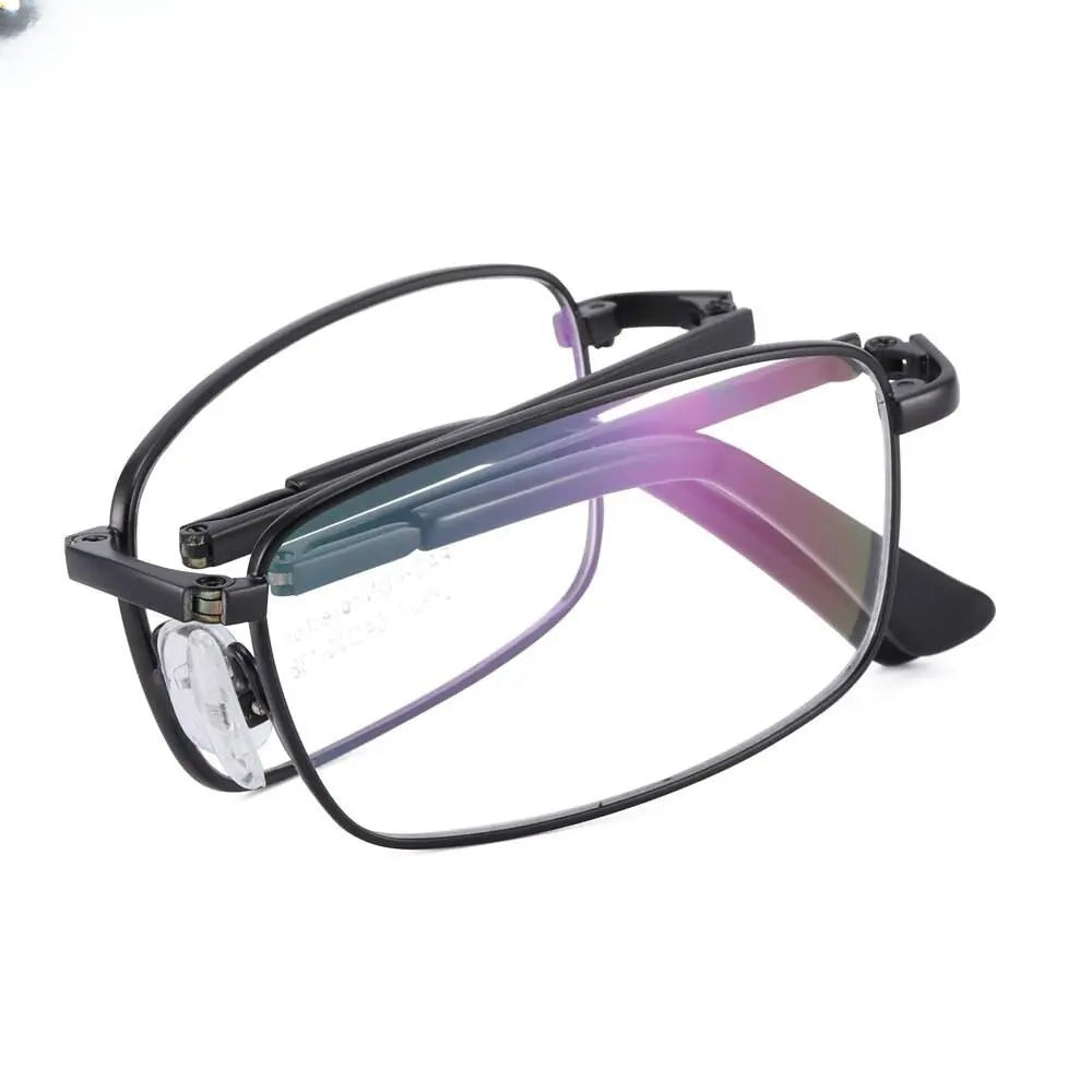 Unisex Square Full Rim Stainless Steel Prescription Glasses 8827 — view 1 | Rx Spectacle