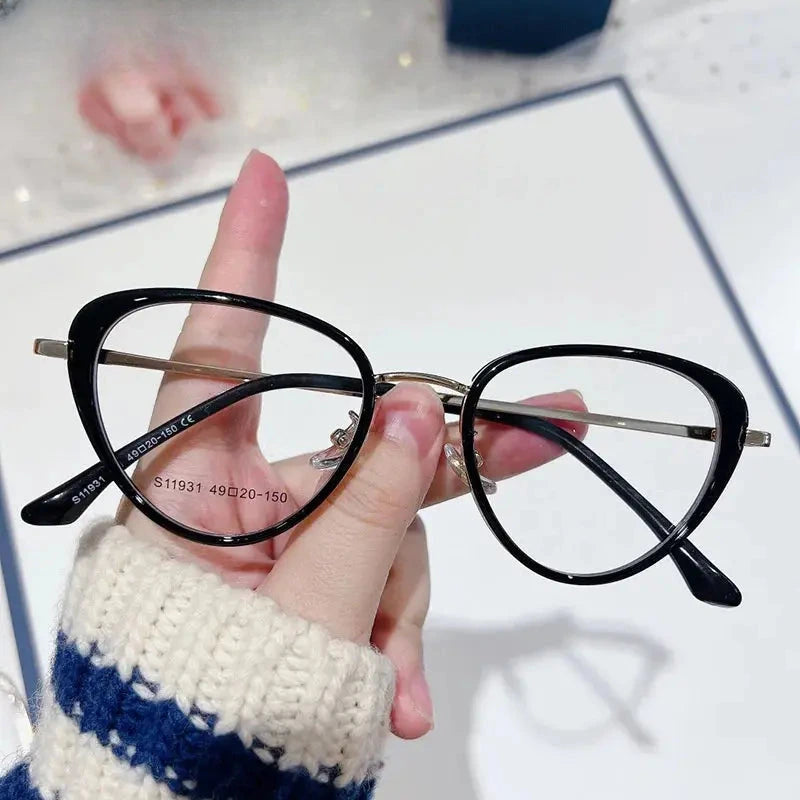 Women's Cat Eye Full Rim Titanium Prescription Glasses 119314 — view 7 | Rx Spectacle