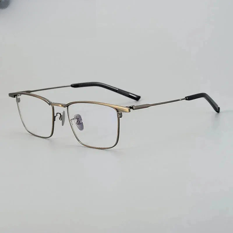 Unisex Browline Full Rim Titanium Prescription Glasses 966156 — view 3 | Rx Spectacle