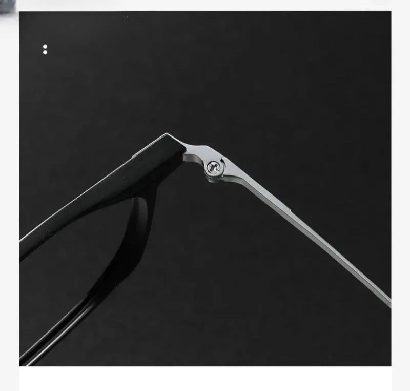 Men's Square Full Rim Titanium Reading Glasses 4224 — view 4 | Rx Spectacle