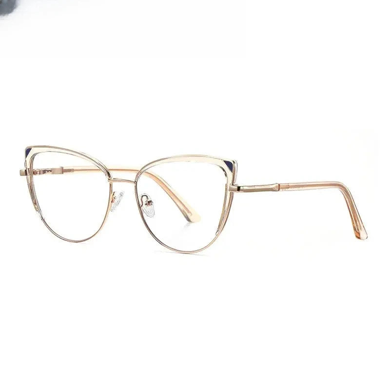 Women's Cat Eye Full Rim Titanium Prescription Glasses 31247 — view 6 | Rx Spectacle