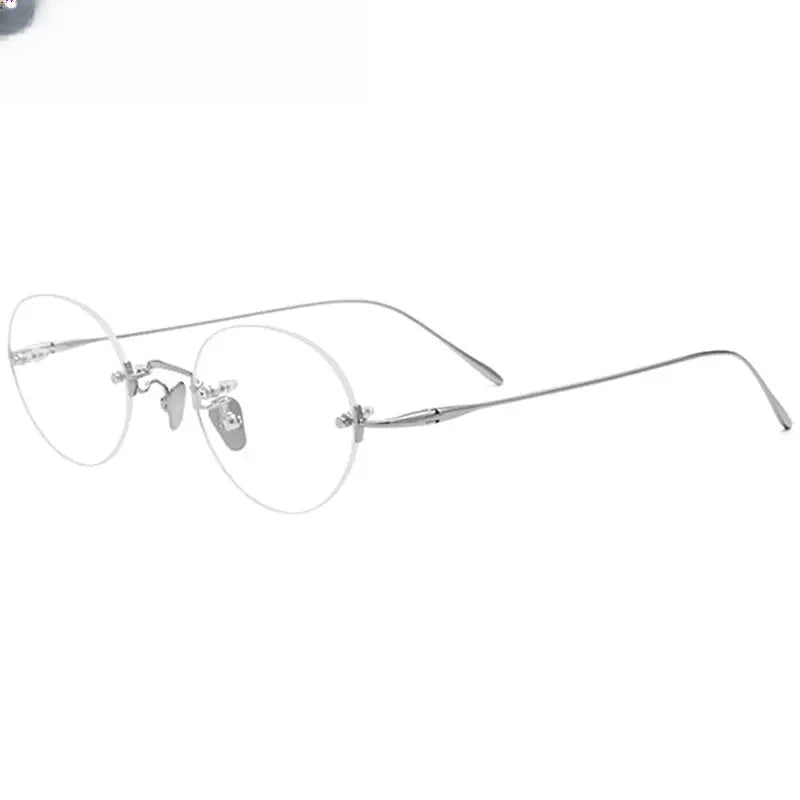 Women's Oval Rimless Titanium Prescription Glasses 311869 — view 4 | Rx Spectacle