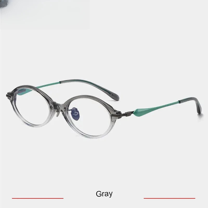 Unisex Oval Full Rim Titanium Prescription Glasses 96060 — view 6 | Rx Spectacle